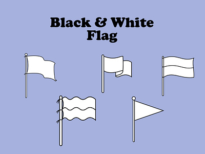 Black and White Flag black design digital flag graphic design icon illustration vector white