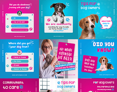 Social Media Banner - Pet care animal design facebook post pet care social media banner social media post social media stories
