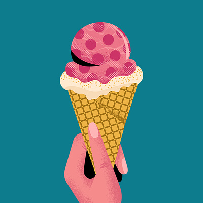 Ice cream animation digital art flat food illustration gif ice cream illustration illustrator pop art stop motion texture vector