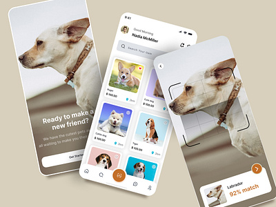 Pet Adoption App app app design cat design dogs graphic design ios mobile mobile app mobile app design pet adoption app pet adoption app design pet app pet asoption pet care pet mobile app popular pet care ui ui kits ux