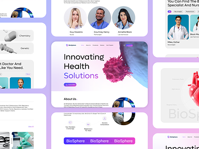 BioSphere - Healthcare Landing Page 🧬 biotech healthcare healthcare website healthtech homepage hospital laboratory landing page landing page design medtech microbiology pharmaceutical pharmacy ui design ui ux uiux design web webdesign website website ui