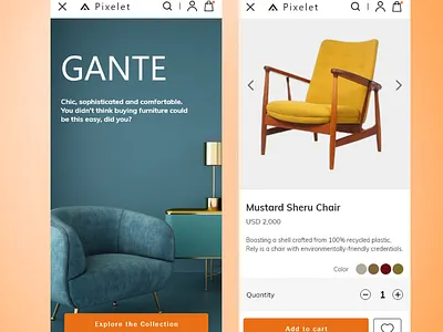 Furniture app dailyui design figma furniture ui userinterface