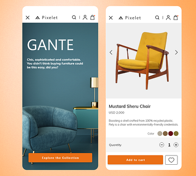 Furniture app dailyui design figma furniture ui userinterface