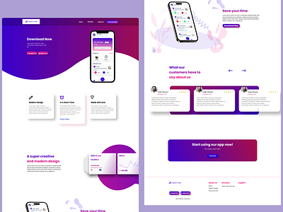 Trading app landing page animation graphic design logo motion graphics ui