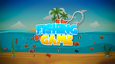 Deep Fishing Game 2d 2d game art 2d game design casual game design fishing game game game art game art design game ui graphic design illustration logo logo design ui ux