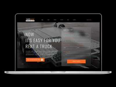 Rent a truck landing page branding landing page logo ui uiux ux