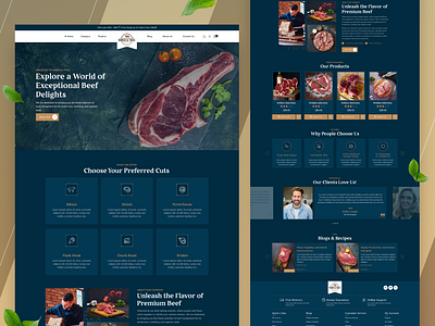 Premium Beef Selling Website beef shop design e commerce landing page shop shopify ui ui design ui kit user journey ux ux design webdesign website