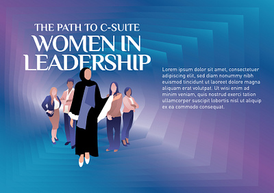 Digital Artwork for Women in Leadership branding graphic design illustration typography vector