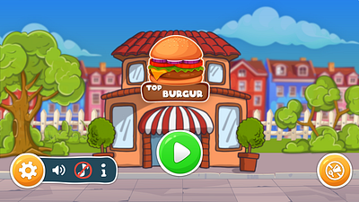 Top Burger Game Design 2d 2d game art 2d game design 3d animation branding design food game game game art game design graphic design illustration logo motion graphics top burger typography ui ux vector