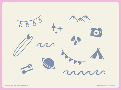 Brand Identity / Quiksilver Surf Camp Kamchatka branding design graphic design illustration vector