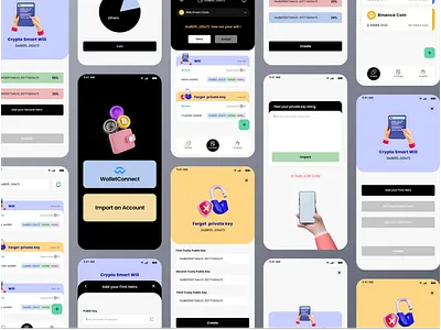 Wallet protection app app application bitcoin blockchain contract crypto cryptocurrency design keeper mobile password private key public key smart contract wallet