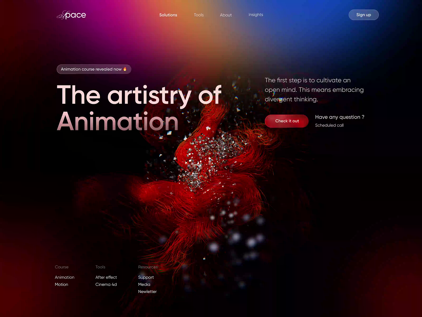 Art School Web Header by Ofspace UX/UI on Dribbble