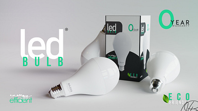 Renders - LED Bulb 3d modeling 3d render branding bulb led product design product render realistic white