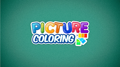 Picture Coloring Game Title 2d game 2d game art branding casual game coloring game design game game art game art design graphic design hyper casual game illustration kids game logo picture coloring game title design typography ui ux vector