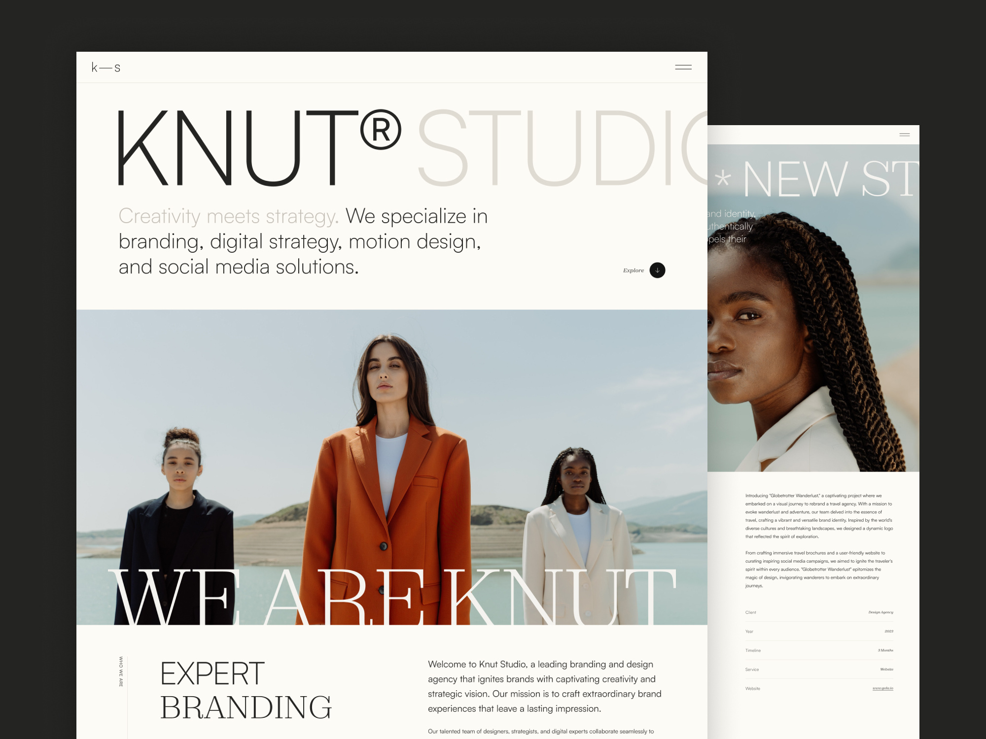 Knut - Agency & Portfolio Framer Template ageny blog branding design framer landing page logo nocode portfolio studio template ui ux web design webdesign website