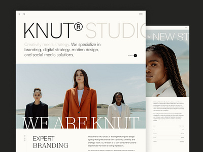 Knut - Agency & Portfolio Framer Template ageny blog branding design framer landing page logo nocode portfolio studio template ui ux web design webdesign website