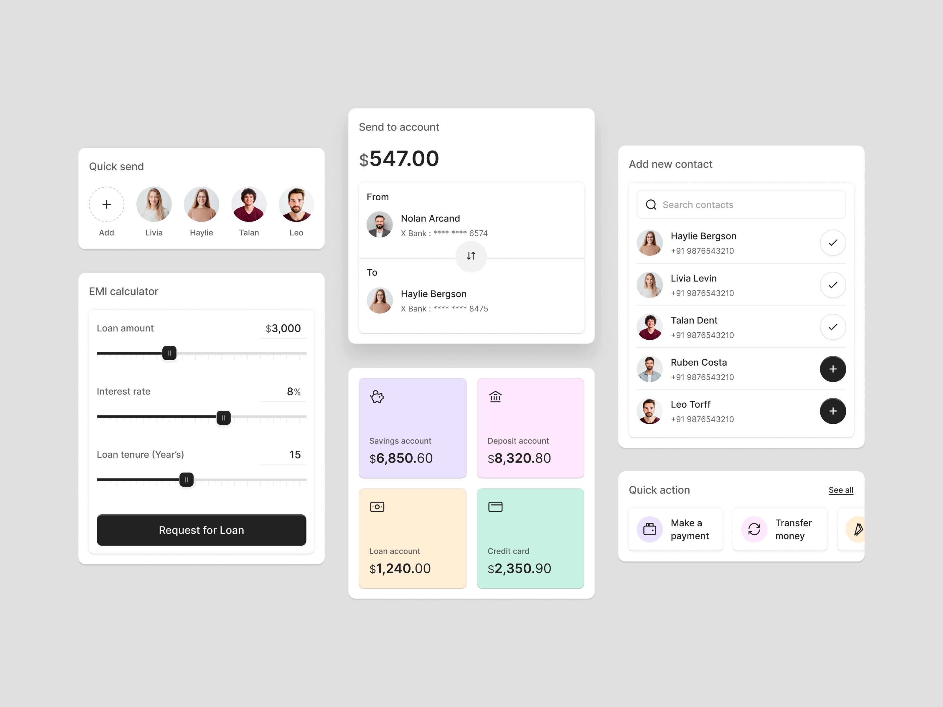 Payment app components akhil sunny app asish sunny clean components design figma minimal mobile pixalchemy product ui ux
