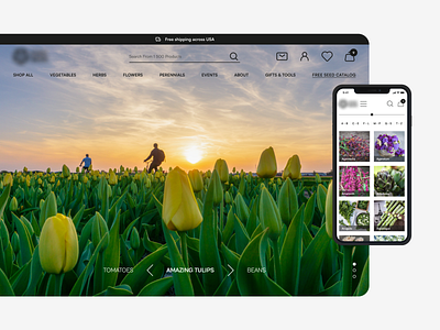 Heirloom Seeds Online Store Design design desktop ecommerce landing page minimal mobile responsive design seeds ui ux web website