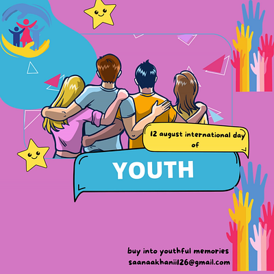 international day of youth 12 august animation branding celebration communication design fun graphic design happyyouthday inspiration internationaldayofyouth school society southafrica teaching typography youngsters youthempowerment youthgoals youthpeace youthpower
