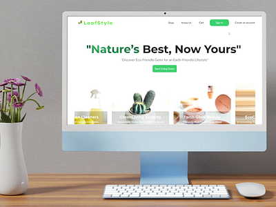 LeafStyle (Conceptual Website For Organic Products) figma leafstyle organic products ui ux web design webpage website website design