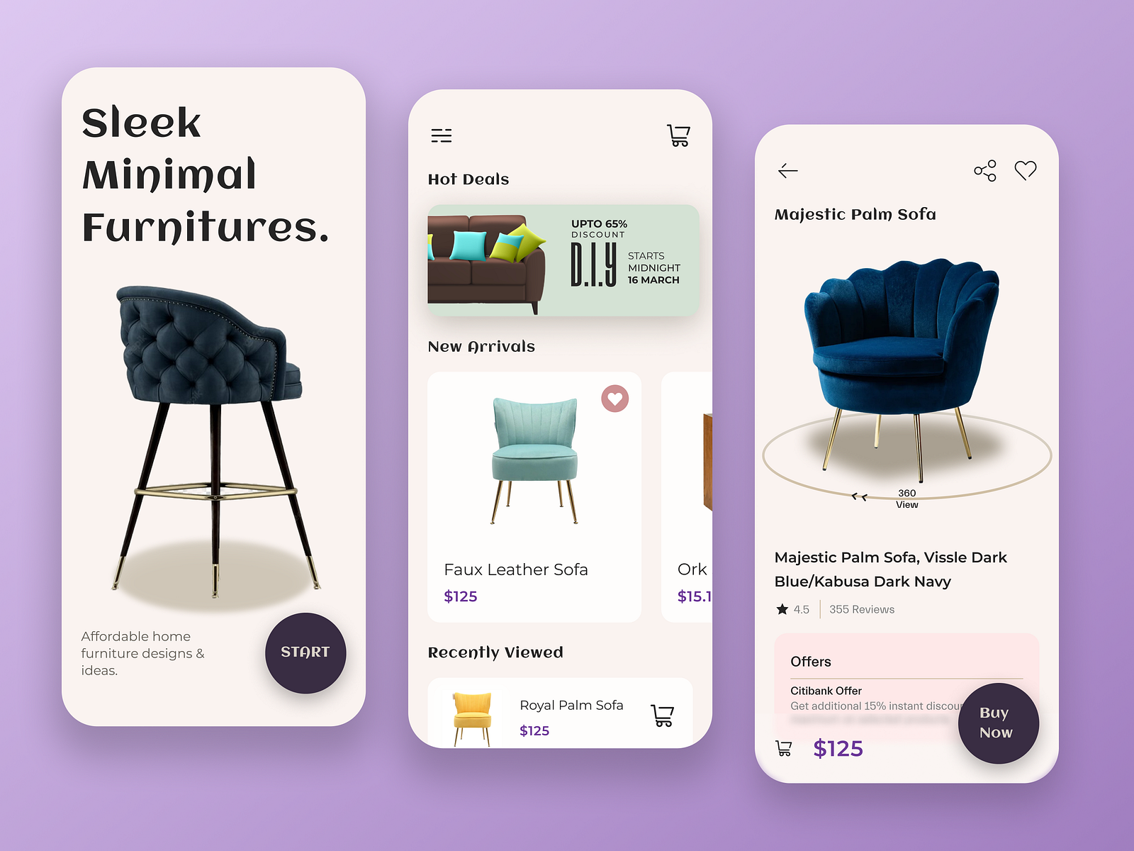 Mobile App Furniture App by Nivedha Raju on Dribbble