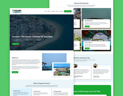 Landing Page for a Travel and Tours Website design figmadesigns homepage homepage design landing page landingpagedesign travel website ui uidesign uiux ux web web design websites