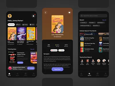 Ridi - Mobile Reading App app book design e book app figma homepage illustration minimalist design mobile app mobile app design reading app ui user experience user interface ux