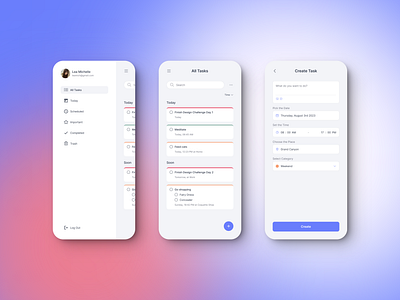 Todo List design form mobile sidebar todo list ui ui challenge ux