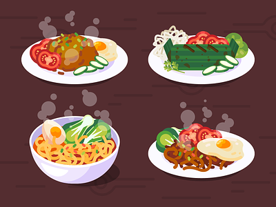 Indonesian Cuisine design graphic design illustration vector