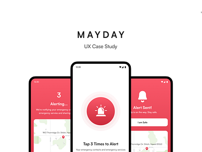 Mayday: A Lifeline in Times of Crisis - A UX Case Study app design ui ux