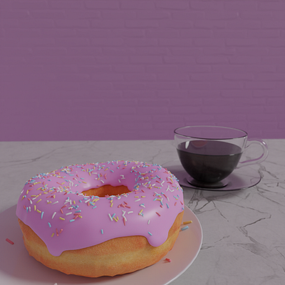 3D Donut 3d 3d animation animation blender coffee design donut