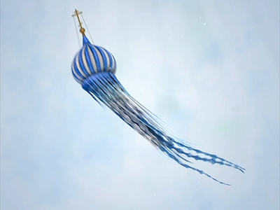 st basil's cathedral pt2 3d 3d animation 3d model animation cathedral domes jellyfish motion graphics psychedelic surreal underwater