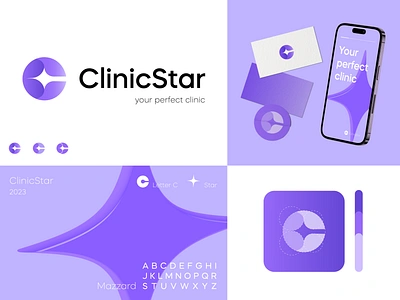 ClinicStar Clinic Branding animal brand branding clinic dentist dentistry doctor dog health healthcare hospital logo logotype medical modern patient patients pet scope vet