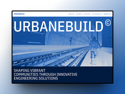 Urbanebuild - Engineering Company Website branding construction design engineering graphic design landing page public works ui web design