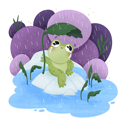 Little froggy character illustration children book illustration children illustration cute character frog illustration kidlit art procreate