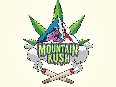 Mountain Kush - Logo Design branding design graphic design illustration logo typography vector