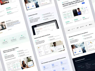 Kinetik - Product Overview bb agency benefits blue and green career design features medical minimal navigation nemt product page product visual saas timeline transportation ui ui design ux design web design