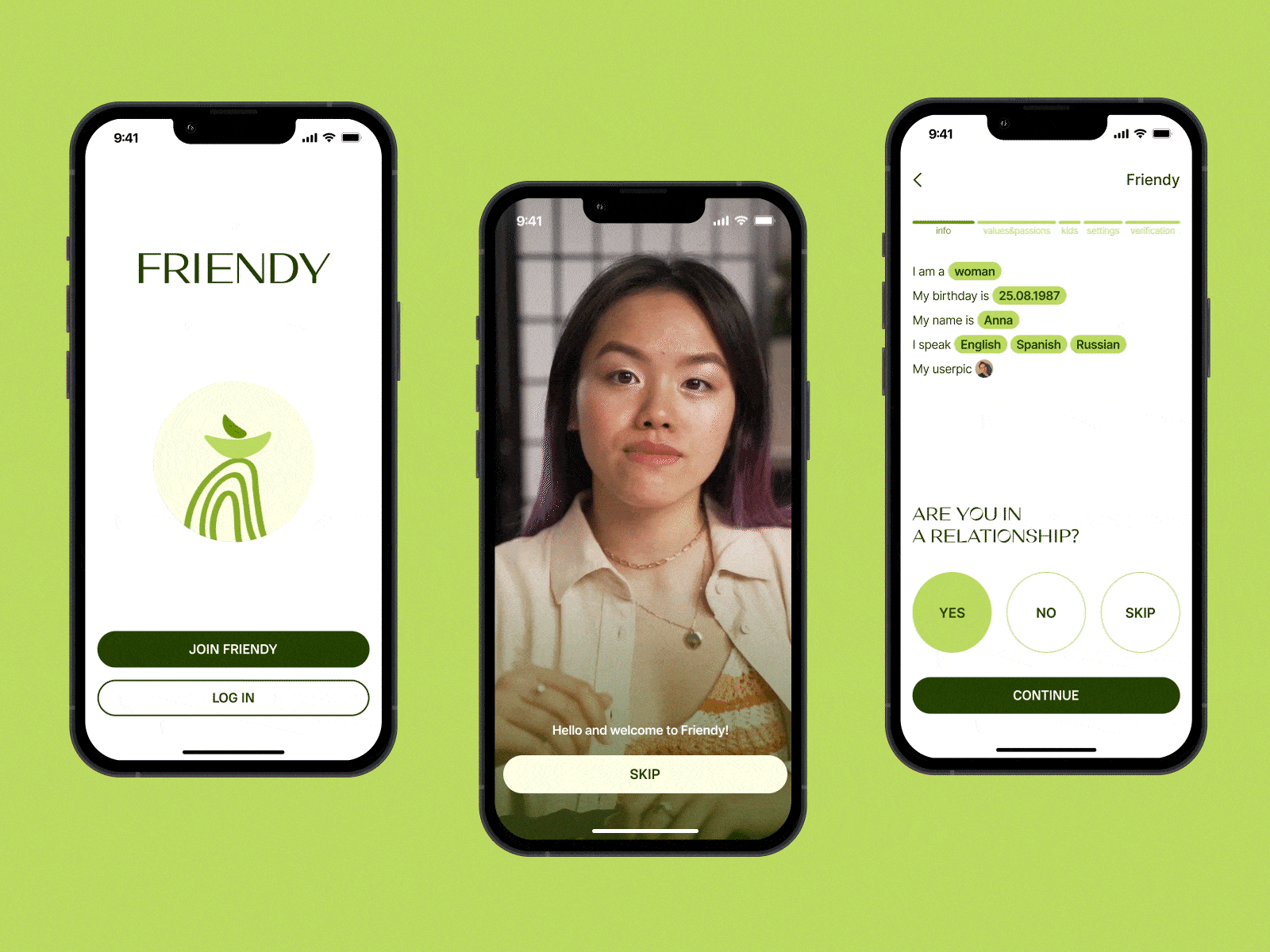 💚 Friendy – Social Networking for Parents app design application communication friends friendship ios mobile service design social social networking ui visual design