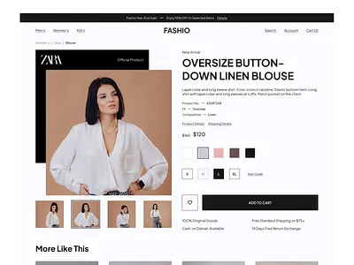 Fashio, Fashion and Lifestyle Online Store clean clothing ecommerce fashion fashion and lifestyle website fashion app fashion product fashion product page fashion website lifestyle marketplace olshop online shop online store product detail product page shopping web design zalora zara