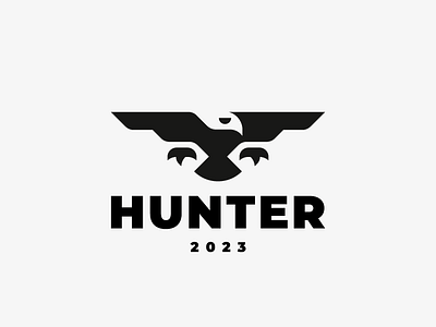 Hunter bird concept eagle hunter logo