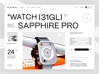 Gell Watch - Ecommerce Website Hero business dropshipping e store ecommerce landing page minimal modern design online retail online shopping product page saas shop shopify sports sports products startup ui ux watch webdesign webflow
