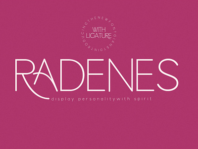 Radenes Sans Display branding design font graphic design ligaturefont modernsans sansdisplay serif typeface typography