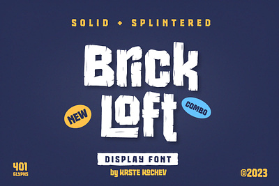 Brick Loft - Display Font displayfont font interlocking interlockingfont interlockingtype roughfont splinteredfont