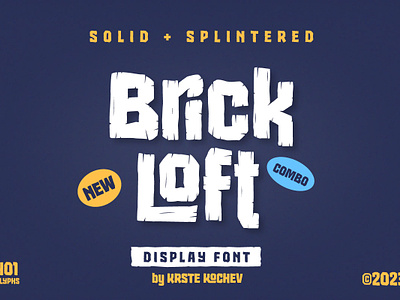 Brick Loft - Display Font displayfont font interlocking interlockingfont interlockingtype roughfont splinteredfont