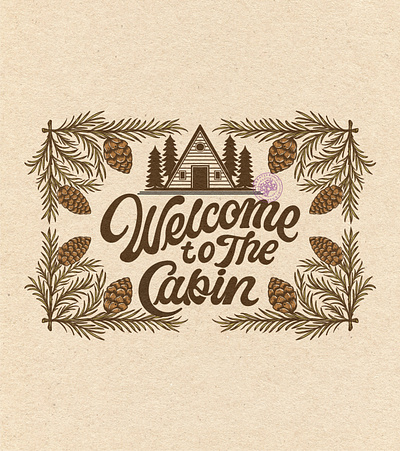 Welcome To The Cabin branding company brand logo company branding company logo design graphic design illustration logo typeface