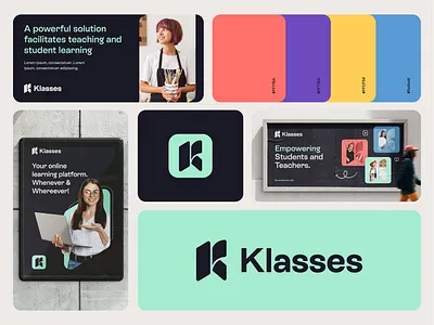Klasses Brand Identity app book brand brand identity branding class education icon learn logo simple student teacher ui