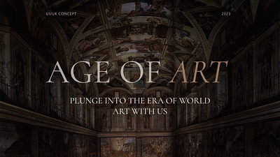 Age of art. Website Museum Design. UI UX design graphic design ui