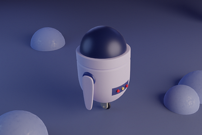 Robot Loop 3d animation blender design