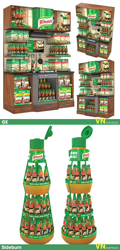 POSM Knorr 3d branding design graphic design illustration