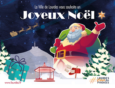 Poster: Christmas celebrations in Lourdes christmas design graphic design graphism illustration photoshop poster